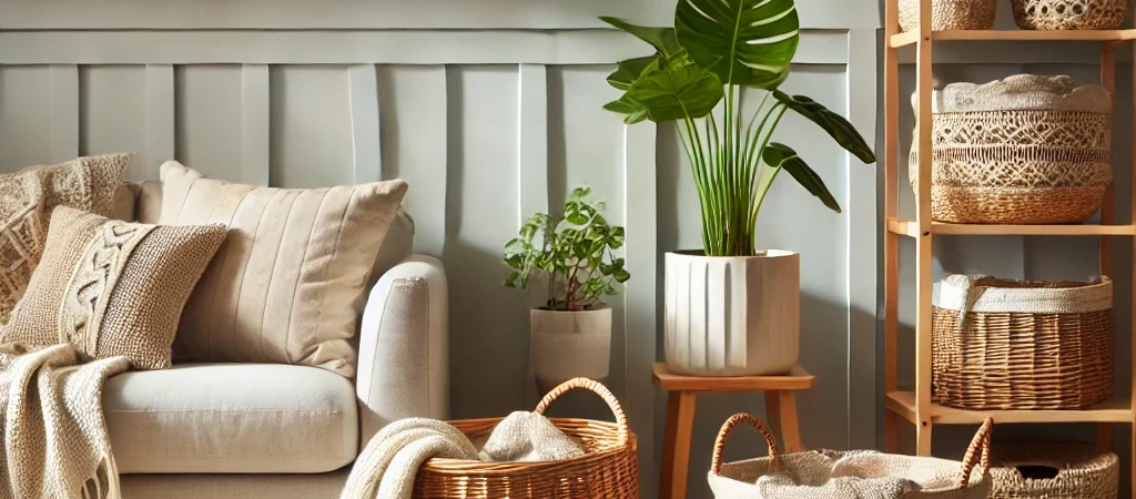 Cestos na Decoração: Como Usar em Cada Cômodo da Casa com Estilo e Funcionalidade