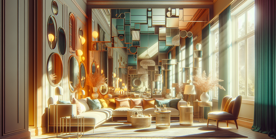 Espelhos na Decoração: Ampliando Espaços em 2025