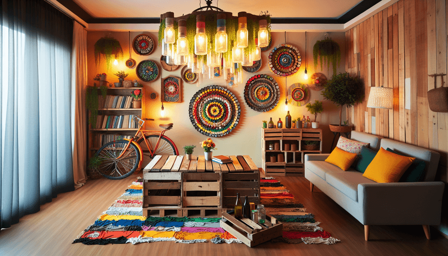 Decoração Sustentável: Usando Materiais Reciclados em 2025