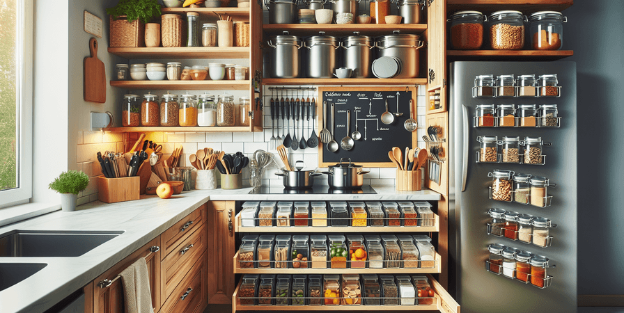 Organizando os Armários de Cozinha