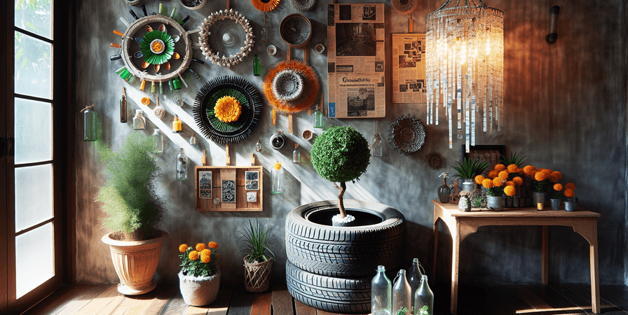 Decorando com Materiais Reciclados